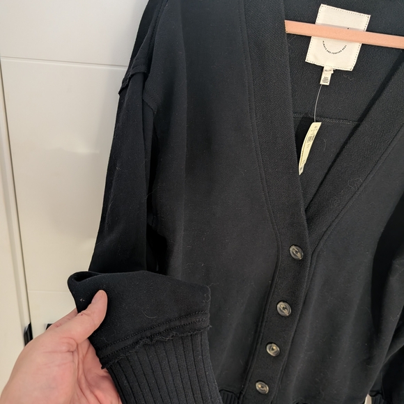 Aerie Black Button-Front Cardigan NWT - Picture 4 of 10